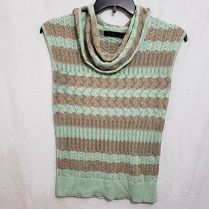 The Limited mint green & gray striped top, Small